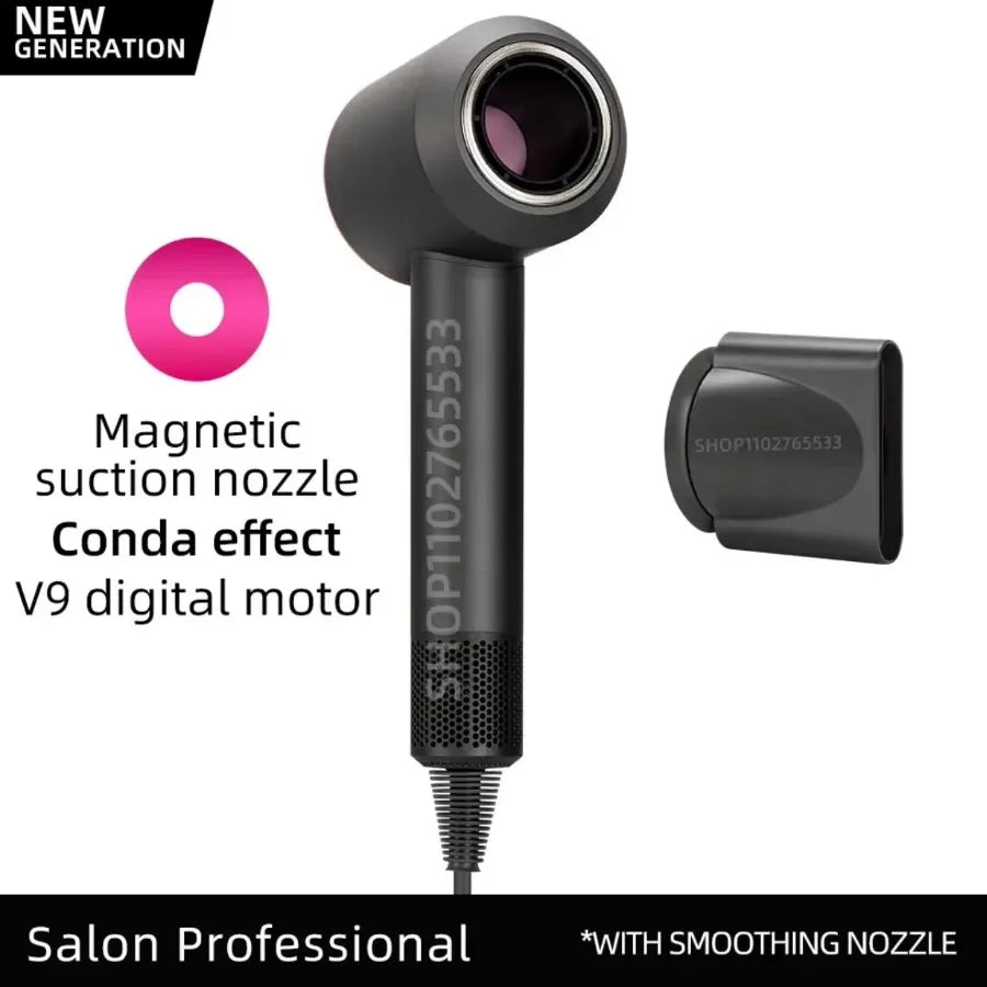 5 in 1 Electric Ionic Hair Dryer High Speed Bladeless Hairdryer Negative Ion Professional 1.8M Super Leafless Hair Dryer