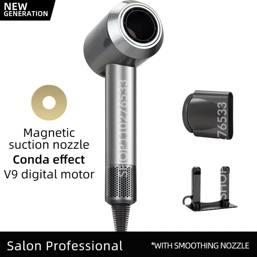 5 in 1 Electric Ionic Hair Dryer High Speed Bladeless Hairdryer Negative Ion Professional 1.8M Super Leafless Hair Dryer